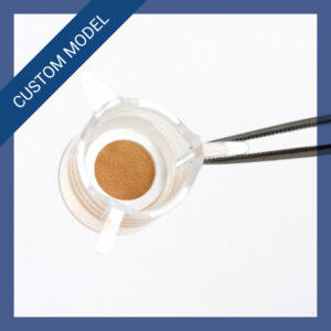 Custom Tape Stripped NativeSkin access 8 mm, ex vivo human skin model with remove stratum corneum and altered skin barrier.